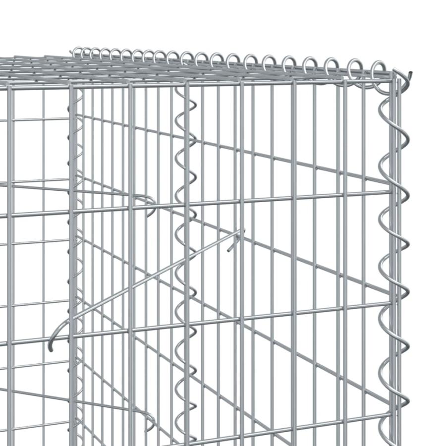 蛇籠バスケット カバー付き 300x100x200cm 亜鉛メッキ鉄_1
