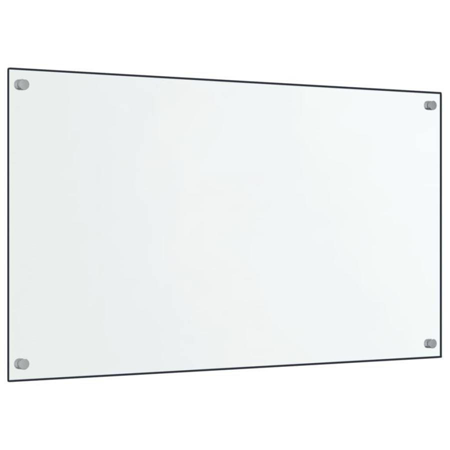 キッチン用 汚れ防止板 2点 透明 70x40cm 強化ガラス製_3