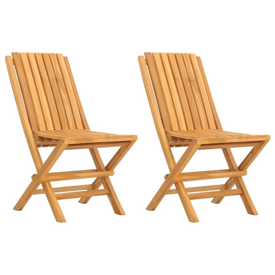 チェア リクライニングチェア 折りたたみ キャンプ アウトドア キャンプ用品  2点 47x47x89 cm チーク無垢材の画像