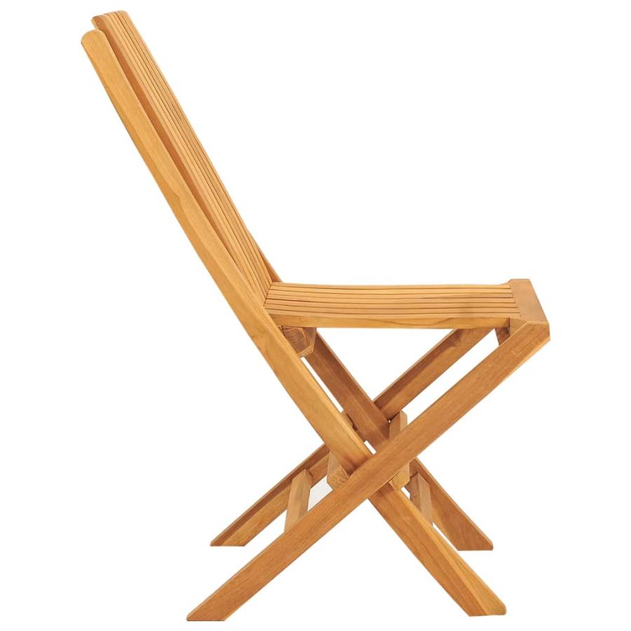 チェア リクライニングチェア 折りたたみ キャンプ アウトドア キャンプ用品  2点 47x47x89 cm チーク無垢材の画像