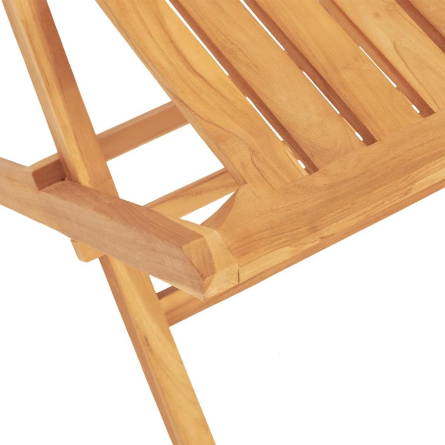 チェア リクライニングチェア 折りたたみ キャンプ アウトドア キャンプ用品  2点 47x47x89 cm チーク無垢材の画像