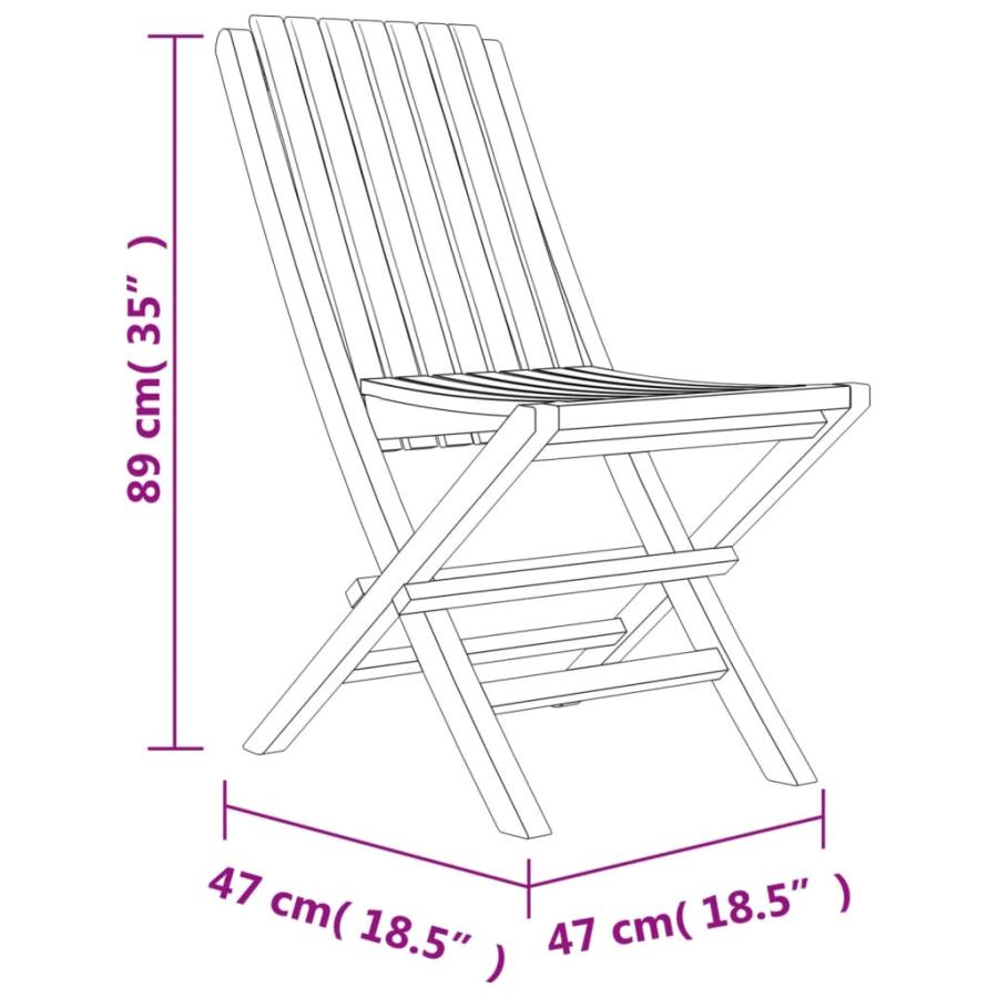 チェア リクライニングチェア 折りたたみ キャンプ アウトドア キャンプ用品  2点 47x47x89 cm チーク無垢材の画像