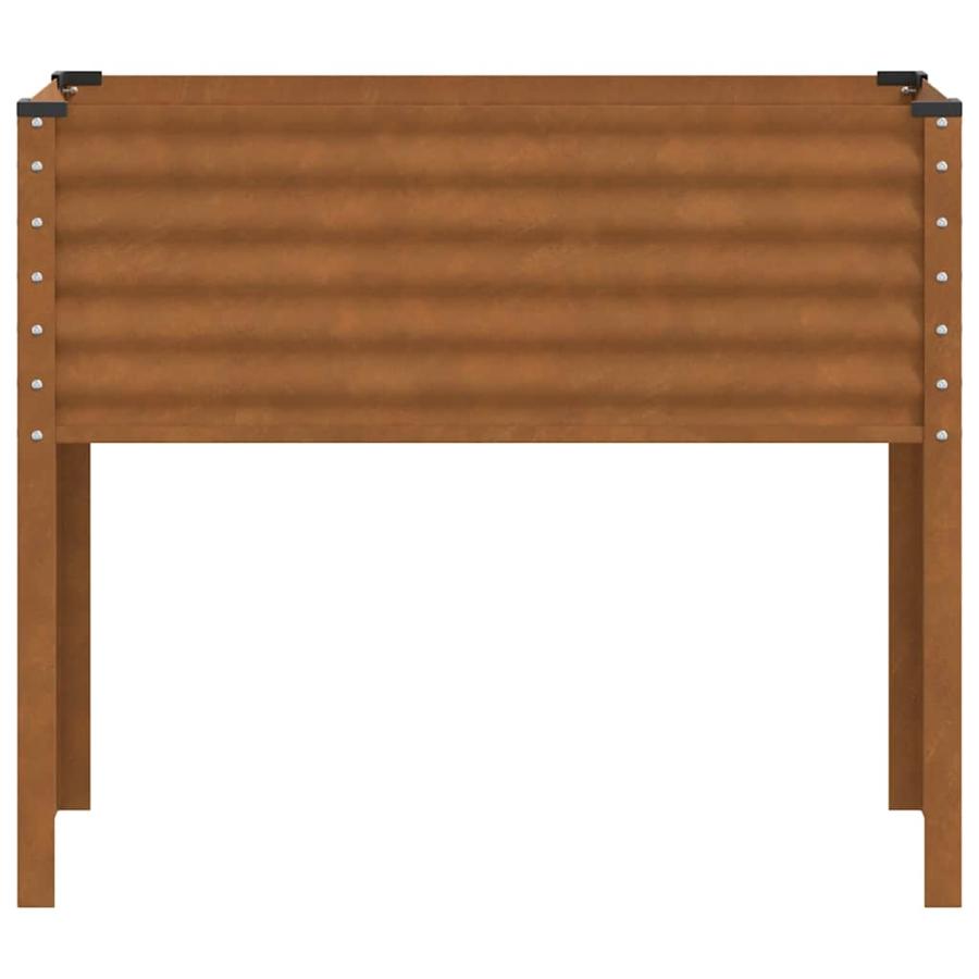 vidaXL ガーデンプランター 100x45x90 cm 耐候性スチールの画像