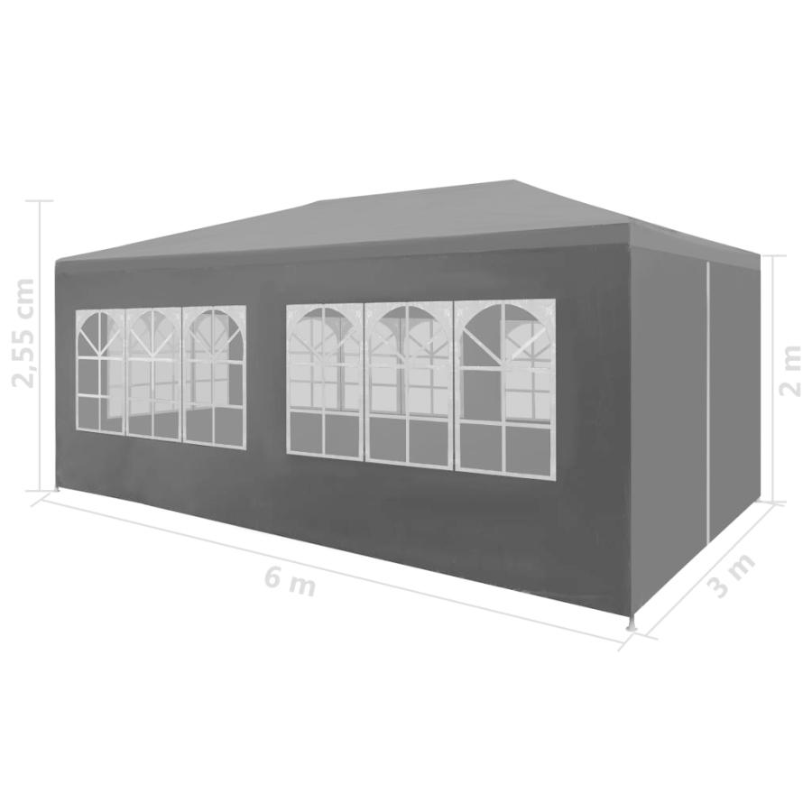 パーティーテント 3x6 m アントラシート