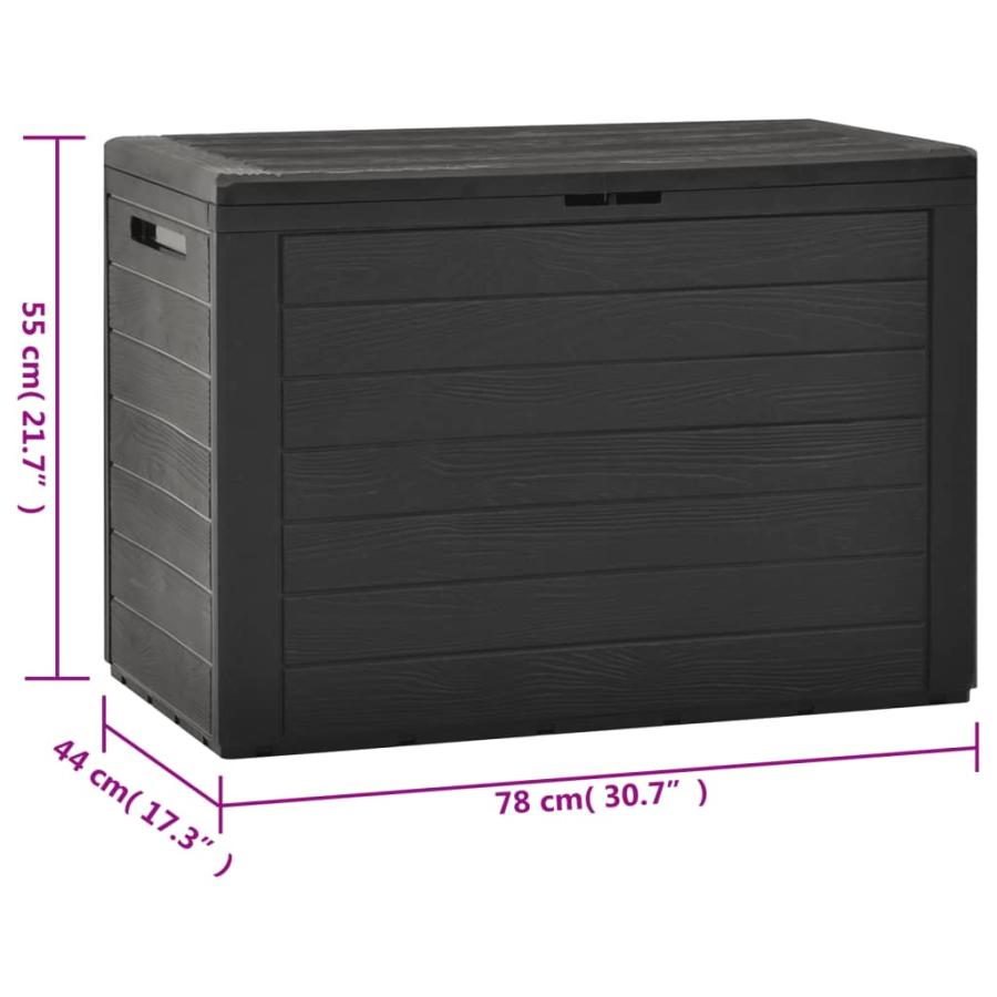 【在庫処分】vidaXL ガーデン収納ボックス アントラシート 78x44x55 vidaXL ガーデン収納ボックス アントラシート 78x44x55 cm : vidaXL