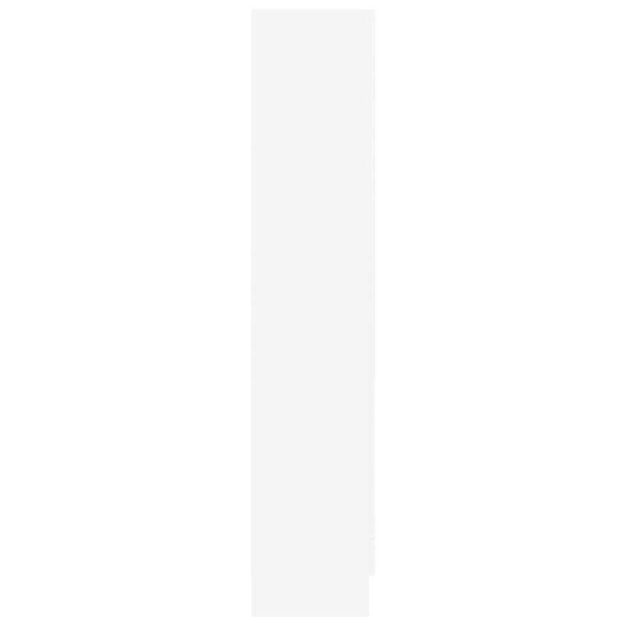 本棚 収納棚  スリム おしゃれ ホワイト 82.5x30.5x150cm パーティクルボードの画像