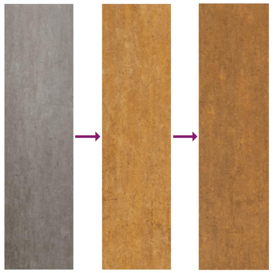 芝生用エッジング 10点 20x103 cm フレキシブル コールテンスチールの画像