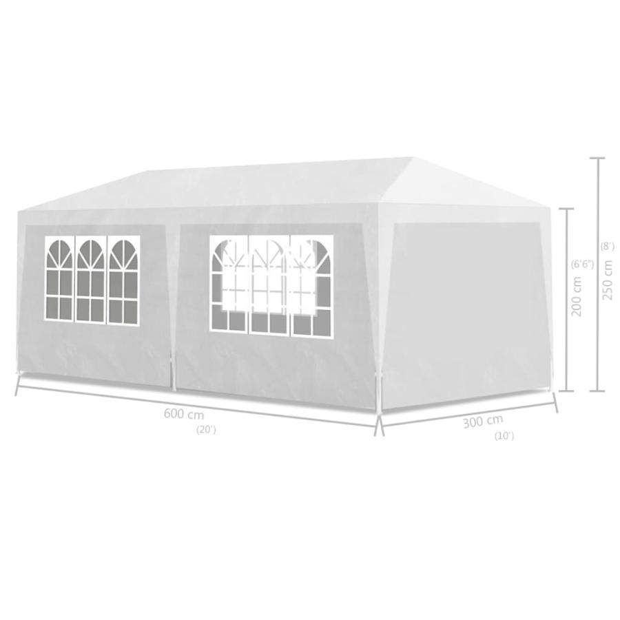 パーティーテント 3x6m ホワイトの画像