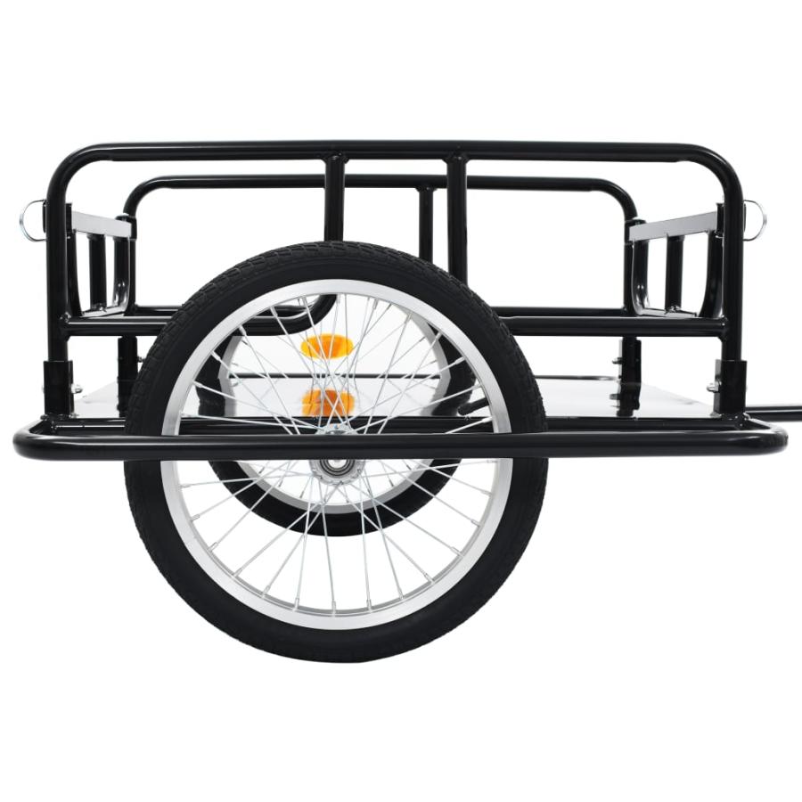 自転車用トレーラー130x73x48.5 cm スチール製 ブラック_8