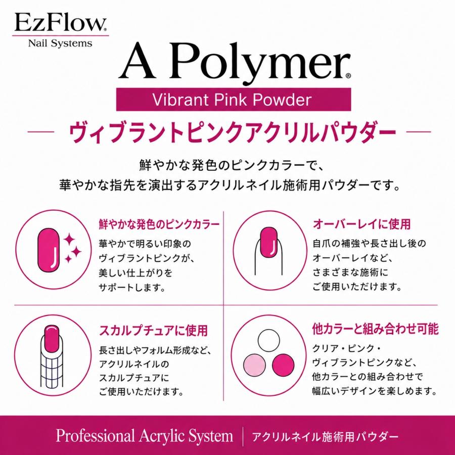 送料無料 EzFlow（イージーフロー）Aポリマー アクリルパウダー 453g