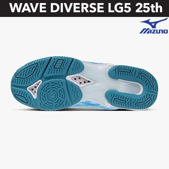 MIZUNO ミズノ ウエーブダイバースLG5 25th 25周年モデル フィットネスシューズ 31GF2573 スタジオエクササイズ エアロビクス ダンスエクササイズの画像