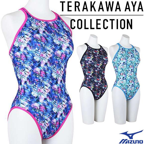 新品　ミズノ　競泳水着　Lサイズ　寺川綾　アヤコレ　練習用　エクサースーツ　青 MIZUNO ミズノ レディス 水泳 水着 競泳練習用 TERAKAWA AYA