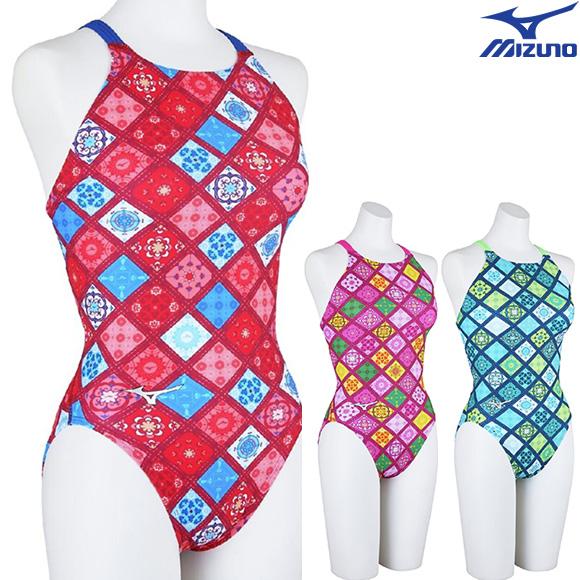 25春夏 MIZUNO ミズノ エクサースーツ N2MAC482 レディス ミディアムカット 練習水着 競泳 女性 ネコポス発送 代引き不可 | MIZUNO