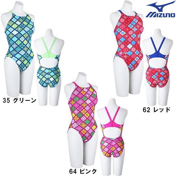 25春夏 MIZUNO ミズノ エクサースーツ N2MAC482 レディス ミディアムカット 練習水着 競泳 女性 ネコポス発送 代引き不可 | MIZUNO | 01