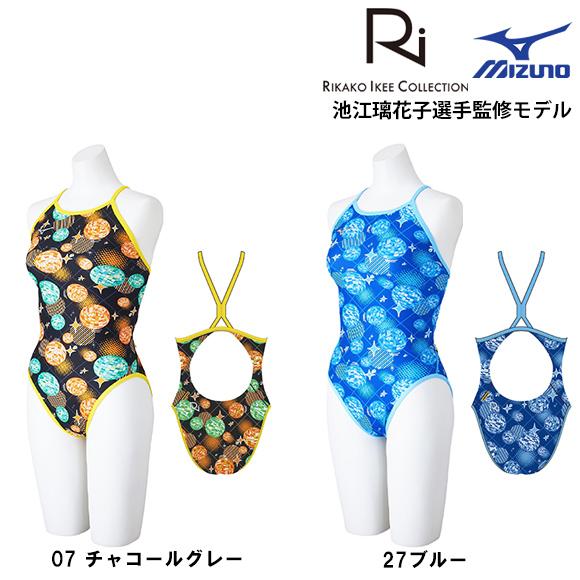 週末限定　ミズノ　XLサイズ　Riコレクション　グレー花柄 Amazon.co.jp: ミズノ: Ri collection(競泳/練習水着)