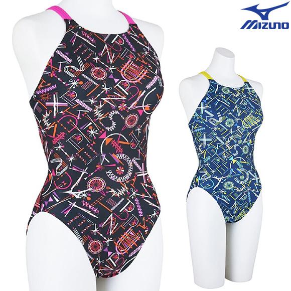 25春夏 MIZUNO ミズノ エクサースーツ N2MAC985 レディスジュニア ミディアムカット 練習水着 競泳 女性 ネコポス発送 代引き不可 | MIZUNO