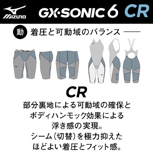 MIZUNO ミズノ GX・SONIC6 CR N2MGA70296 レディス ハーフスーツ WA承認 競泳水着 女性の画像