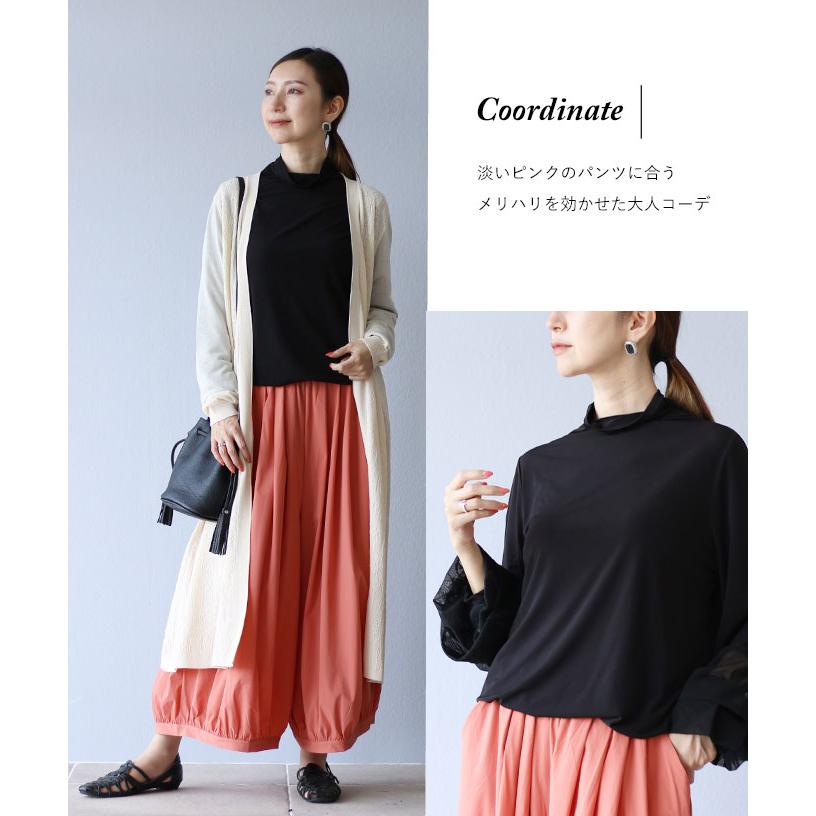 トップス 長袖 ボトルネック レディース 婦人服 ミセス 春 秋 冬