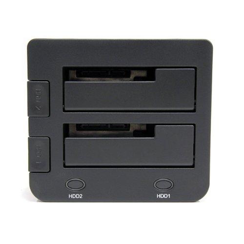 StarTech デュアル2.5 / 3.5インチSATAハードディスクドライブのドッキングステーションにUSB 3.0 2ベイ 黒 