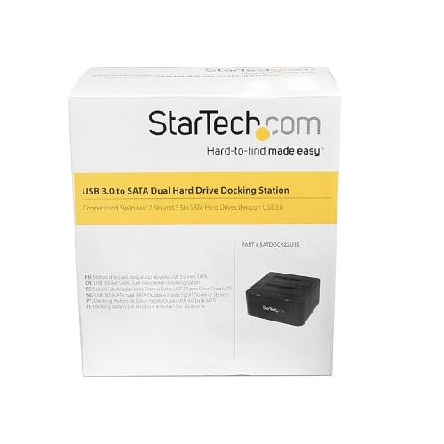 StarTech デュアル2.5 / 3.5インチSATAハードディスクドライブのドッキングステーションにUSB 3.0 2ベイ 黒 