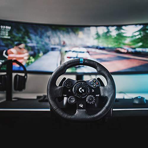 Logitech G923 Racing Wheel and Pedals for Xbox X|S, Xbox One and PC featuring TRUEFORCE up to 1000 Hz Force Feedback, Responsive Pedal, Dual Clutch La