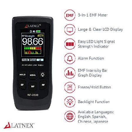 AF-3500　EMF　Meter　RF　and　High　Cell　Smart　with　Measures　Phones　Towers,　from　Meters,　Calibration　Detector　Low　and　Emissions　EMF　Reader　Certificate　Mod