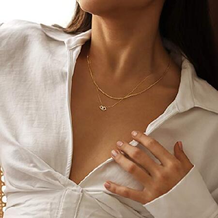 GELIN 14Kソリッドゴールド 0.01カラット ダイヤモンド オープンイーブルアイ ペンダントネックレス 女性用 18インチ 