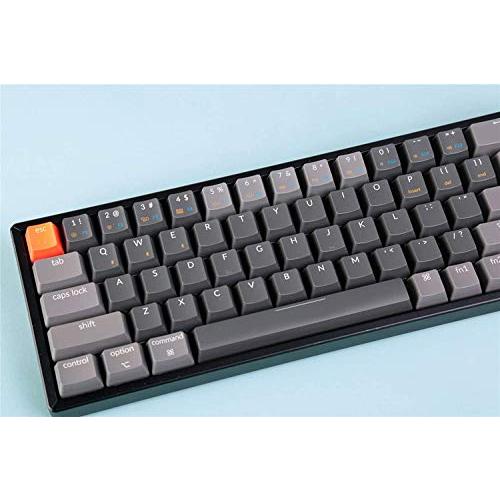Keychron K6 Hot Swappable Wireless Bluetooth 5.1 Wired Mechanical Gaming Keyboard, 65% Compact 68-Key RGB LED Backlit N-Key Rollover, Aluminum Frame f