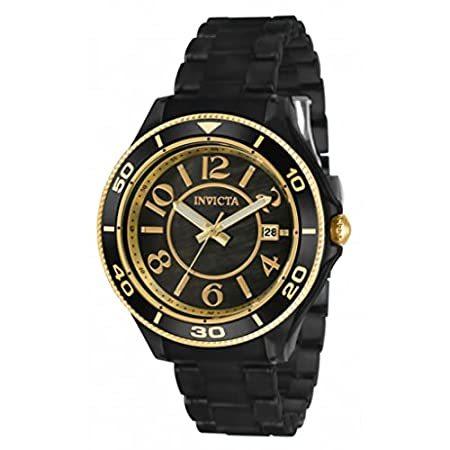 Invicta Women's 30363 Anatomic Quartz 3 Hand Black, Gold Dial Watch