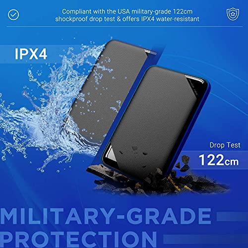 シリコンパワー ポータブルHDD 5TB 2.5インチ USB 3.2 Gen 1対応 IPX4 防水性能 衝撃に強い A62シリーズ ゲーミングブルー SP050TBPHD62LS3B 