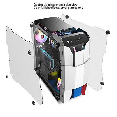 【新品訳あり】 JF-TVQJ Computer Case Gaming Case Full Tower ATX Computer Case White，Tempered Glass Side Panel - Water-Cooling Ready - USB 3.0，dust-Proof， for Home 【QG1628356751】(59248円)
