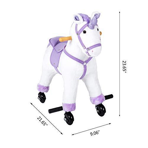 Kinsuite 赤ちゃん 乗用玩具一般 乗用玩具 揺り木馬 動物 乗り物 ポニーおもちゃ ユニコーン ウォーキング ぬいぐるみ 子供 赤ちゃん 誕生日 女の子 男の子 子供 プレゼン B094cwt1rf Import Vie Terrasse 並行輸入品