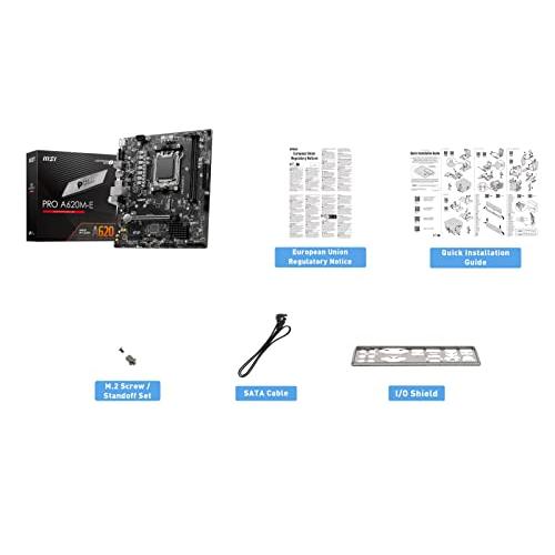 Ryzen MSI PRO A620M-E ProSeries マザーボード (AMD AM5、DDR5、PCIe