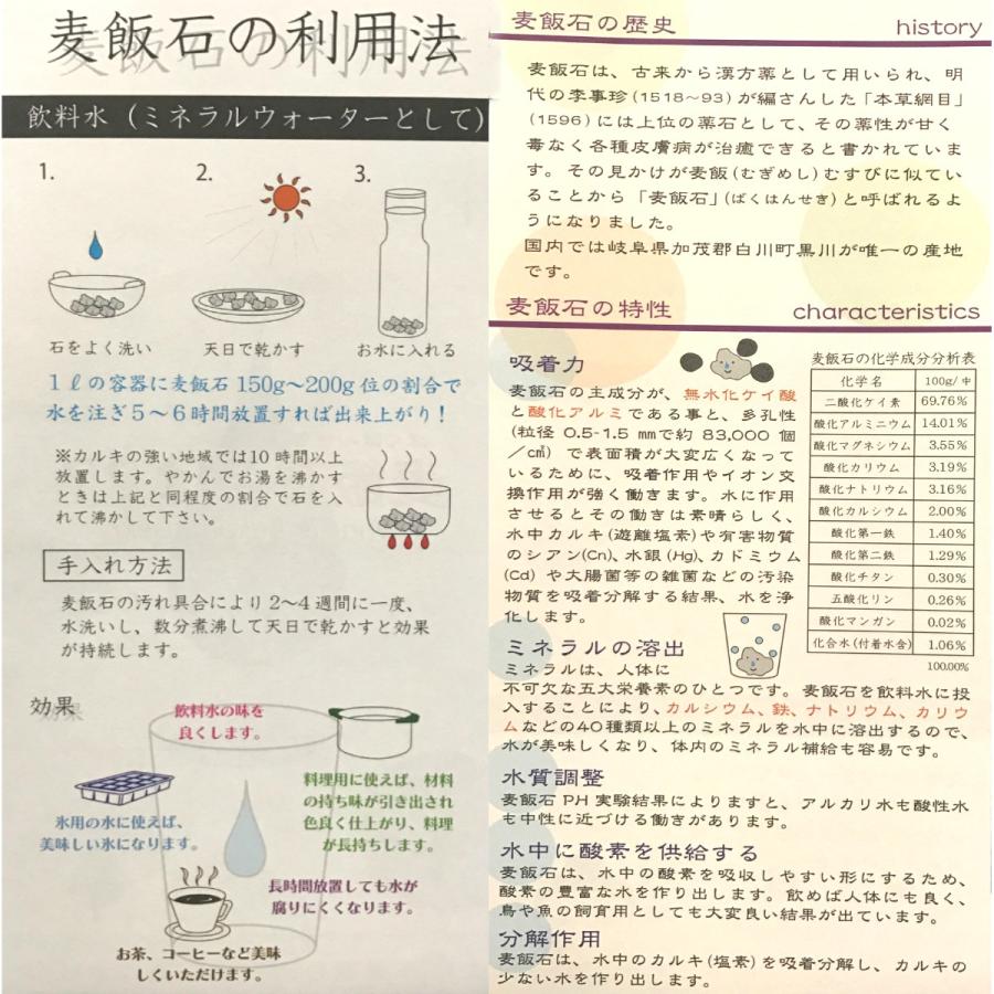 美濃白川産麦飯石　20kg　Lサイズ　熱殺菌済み_1
