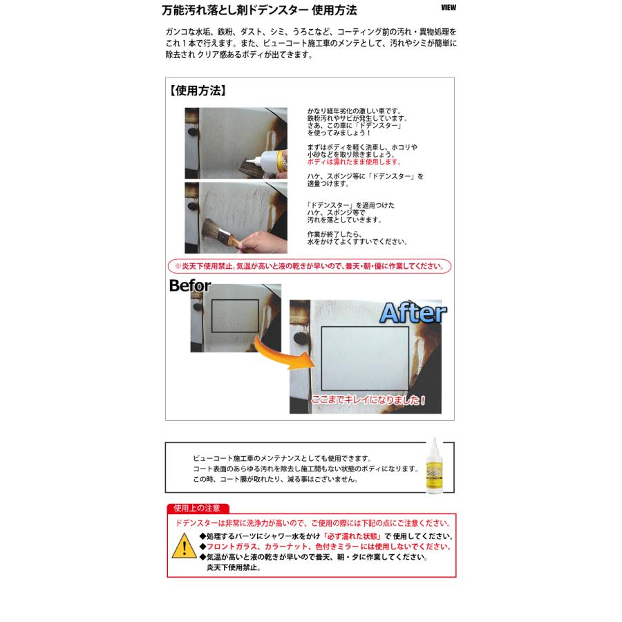 【ACE+DS】「ビューコートACE 100g&ドデンスターセット」 水垢落とし ガラス系コーティング剤【期間限定10%増量中!】|viewcoat|09