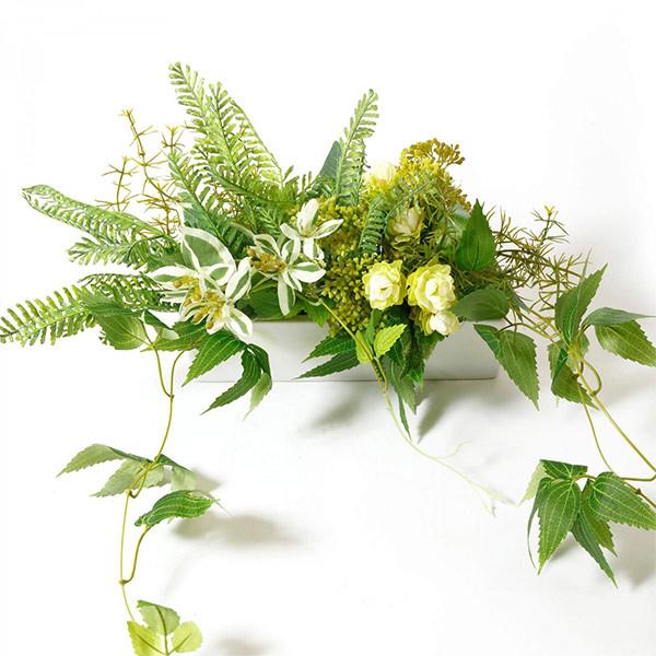 インテリアグリーン　フェイク　　観葉植物アレンジメント Amazon｜寄せ植えグリーンアレンジ 造花 インテリア 観葉植物