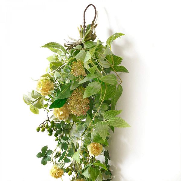 はあやページ★2点 人口観葉植物 縦長スワッグ 華やかスワッグ フェイクグリーン 観葉植物 人工観葉植物 造花 おしゃれ ロング