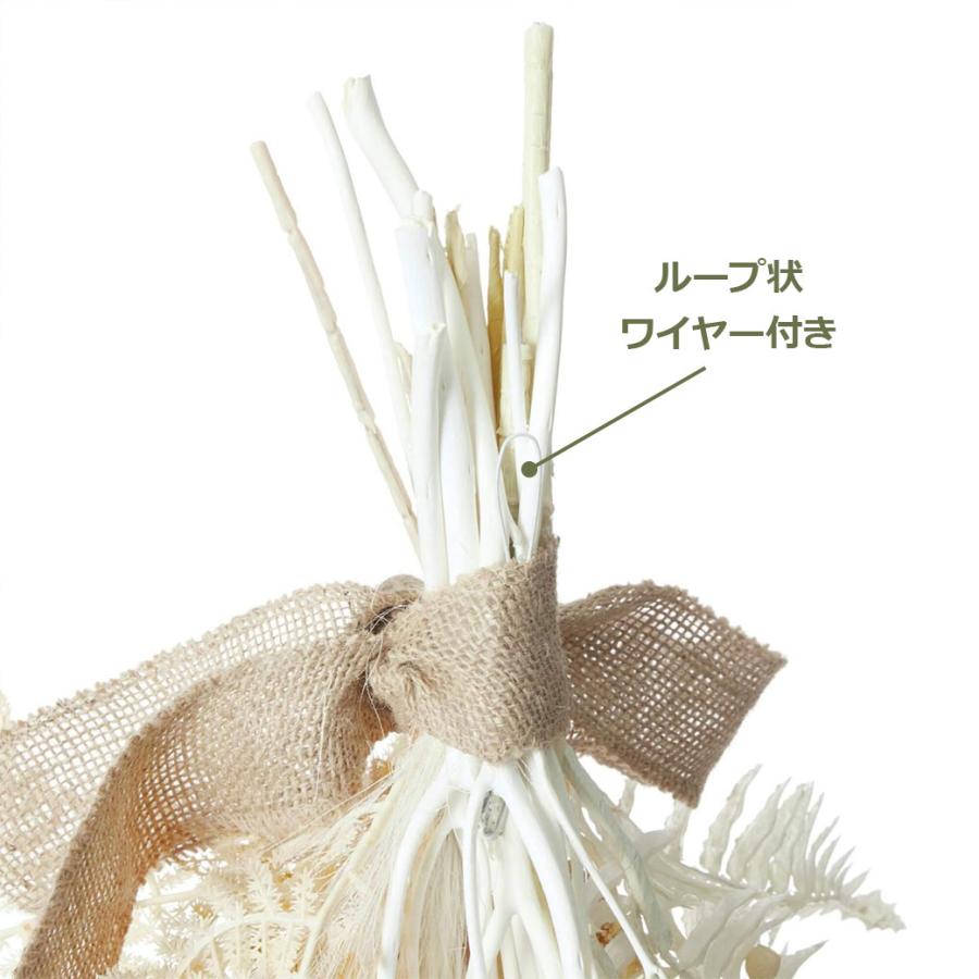 フェイクグリーン 観葉植物 人工観葉植物 造花 壁掛け スワッグ ベージュ系 グリーン おしゃれ インテリア 枝物 プレゼント お祝 人工植物 GREENPARK PRGR-1509_4