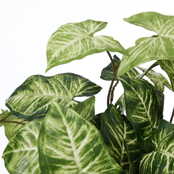 フェイクグリーン 観葉植物 人工観葉植物 造花 卓上 フェイク インテリア リアル おしゃれ カラジウム ジュートポット 45cm リビング 寝室 PRGR-1514 GREENPARKの画像