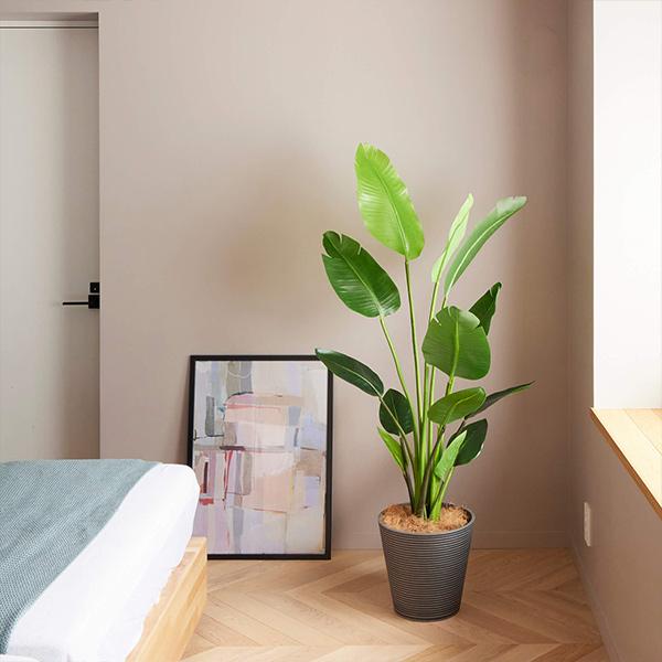 大型ストレリチア　高さ115cm  プランター付き フェイクグリーン 観葉植物 人工観葉植物 造花 大型 ストレリチア GW