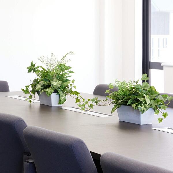 フェイクグリーン 観葉植物 人工観葉植物 造花 卓上 グリーン カウンター パーテーション カラジウム アイビー ブロッサムリーフ 3個セット PRGR-1414 GREENPARK_1