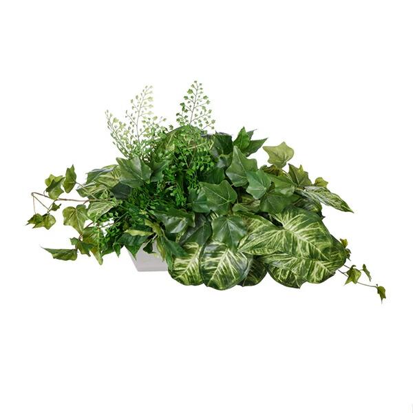 フェイクグリーン 観葉植物 人工観葉植物 造花 卓上 カウンター パーテーション カラジウム アイビー ブロッサムリーフ Low 3個セット PRGR-1417 GREENPARK おし_4