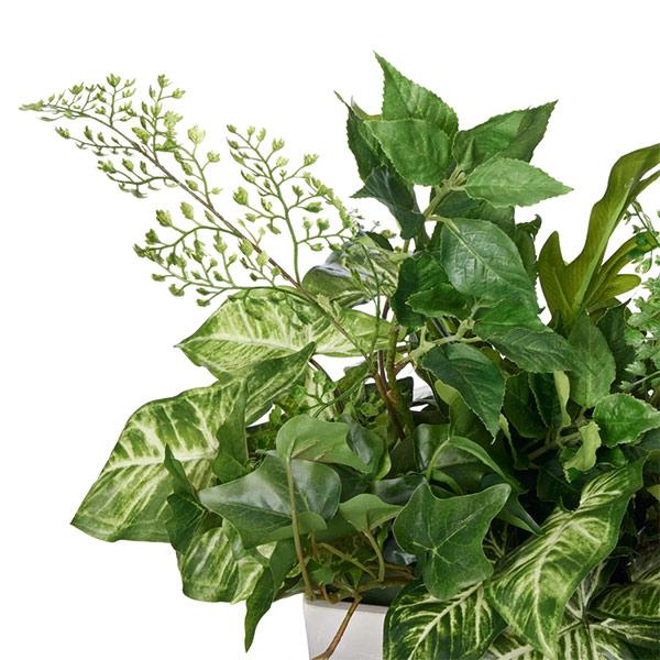 フェイクグリーン 観葉植物 人工観葉植物 造花 卓上 カウンター パーテーション カラジウム アイビー ブロッサムリーフ Low 3個セット PRGR-1417 GREENPARK おし_5