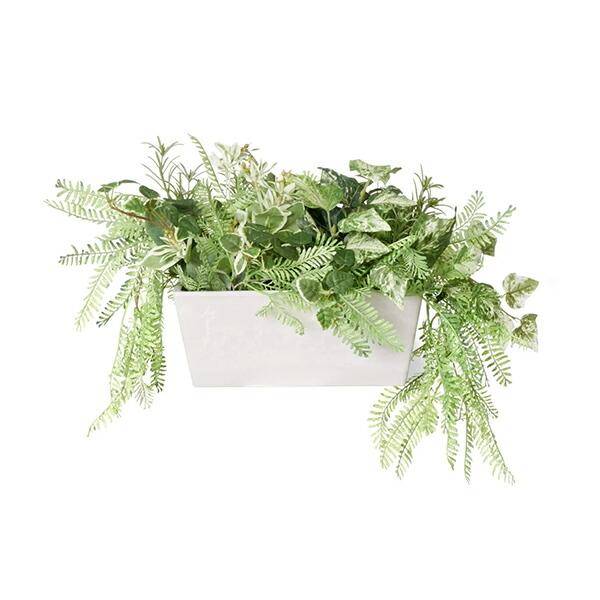 フェイクグリーン 観葉植物 人工観葉植物 造花 卓上 カウンター パーテーション ハツユキソウ ローズマリー プミラ 3個セット Low グリーン PRGR-1419 GREENPARK_3