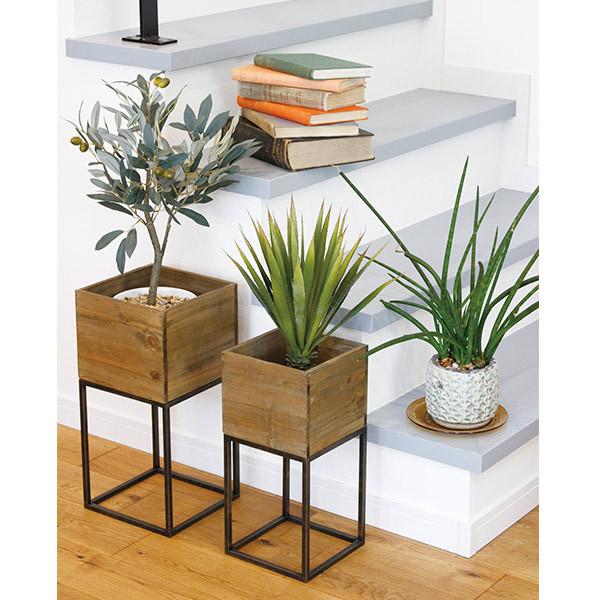 フラワースタンド プランタースタンド 花台 木製 鉢カバー