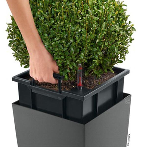 LECHUZA　レチューザ　CUBICO 40 ブラック　植木鉢　高級 植木鉢 プランター おしゃれ ガーデニング雑貨 鉢 レチューザ大型