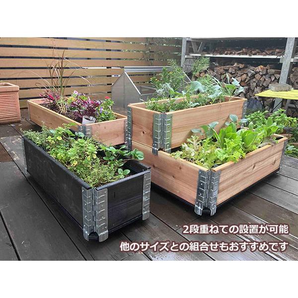 レイズドベッド 木製 プランター 大型 野菜 ガーデニング 庭 花壇 囲い
