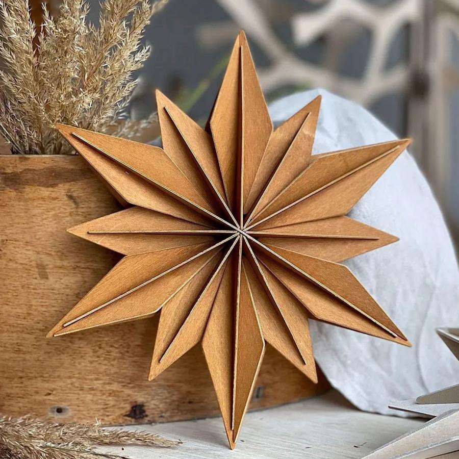 lovi（ロヴィ） スター 大型 星 飾り 立体 木製 おしゃれ 北欧 ウッド