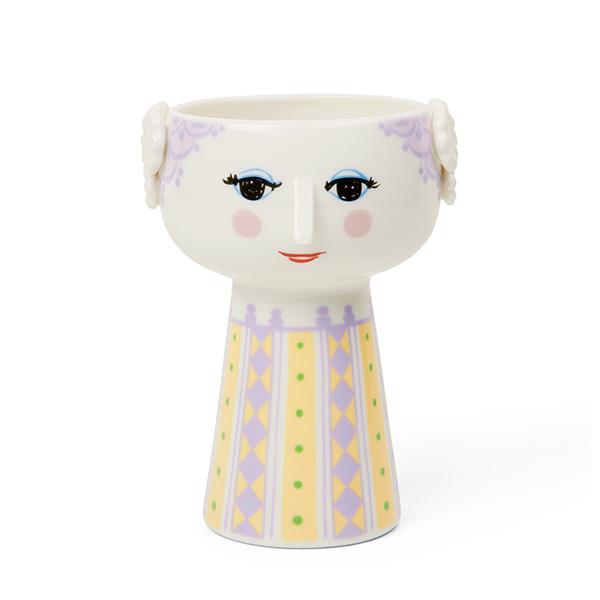 花瓶 フラワー ベース おしゃれ 北欧 磁器 ソフト ラベンダー イエロー