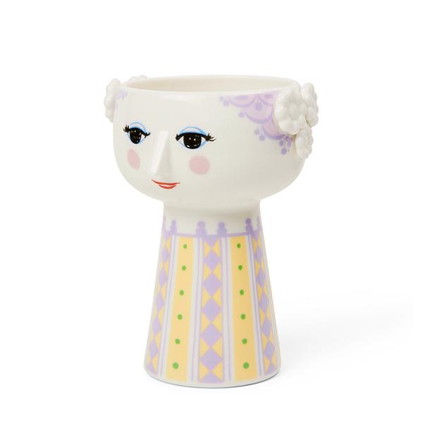 花瓶 フラワー ベース おしゃれ 北欧 磁器 ソフト ラベンダー イエロー